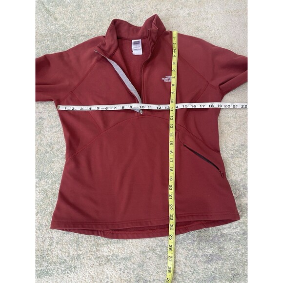 The North Face Women's Size Lg Flight Series Pullover 1/2 Zip Fleece Jacket Red - Picture 6 of 7
